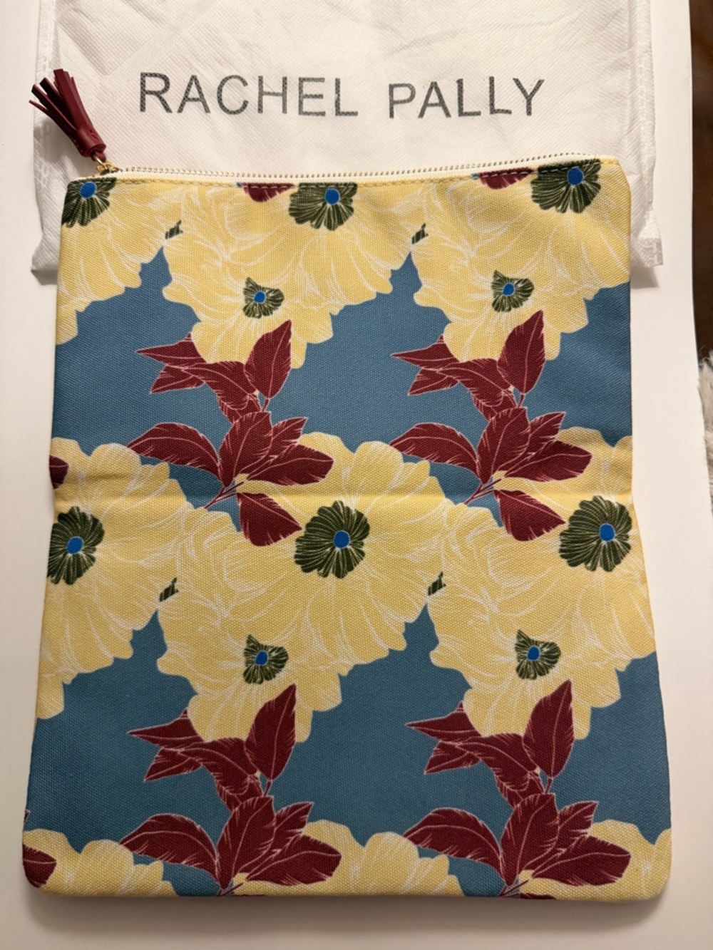 Rachel Pally Reversible Floral Clutch - White Leather - New w/ Dust Bag - Picture 5 of 8